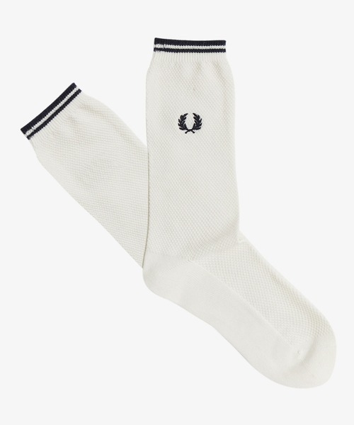 FRED PERRY（フレッドペリー）の「Tipped Socks（ソックス/靴下・メンズ・ホワイト/ブラック/イエロー/ブルー/ブルー系その他/ネイビー/ブラック×ホワイト/サックスブルー/ネイビー系/レッド/ブラック系その他/カーキ・4-6/6-8）」の2枚目の写真