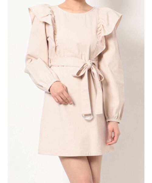 デニムラッフルスリーブミニワンピース ワンピース Mercuryduo マーキュリーデュオ のファッション通販 Zozotown