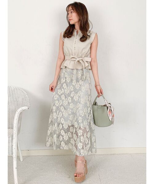 dazzlin（ダズリン）の「レースマーメイドスカート（スカート・レディース・ベージュ/モカ/ブルー・SMALL/MEDIUM）」の12枚目の写真