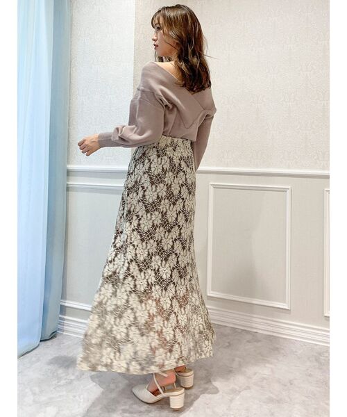 dazzlin（ダズリン）の「レースマーメイドスカート（スカート・レディース・ベージュ/モカ/ブルー・SMALL/MEDIUM）」の16枚目の写真