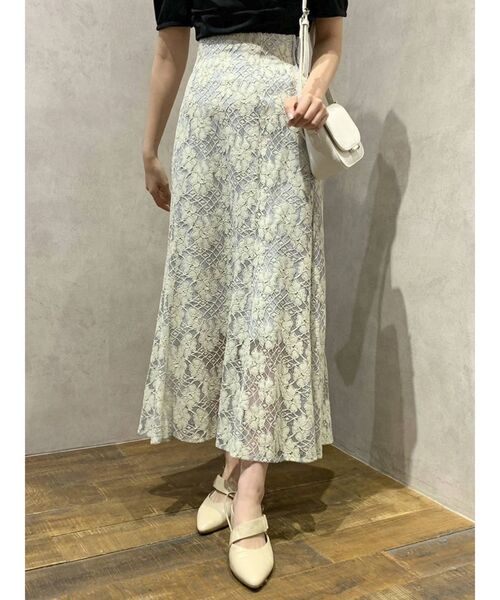 dazzlin（ダズリン）の「レースマーメイドスカート（スカート・レディース・ベージュ/モカ/ブルー・SMALL/MEDIUM）」の5枚目の写真