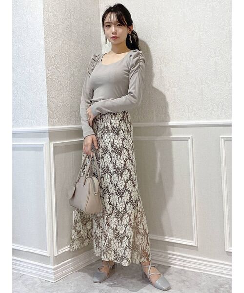 dazzlin（ダズリン）の「レースマーメイドスカート（スカート・レディース・ベージュ/モカ/ブルー・SMALL/MEDIUM）」の7枚目の写真