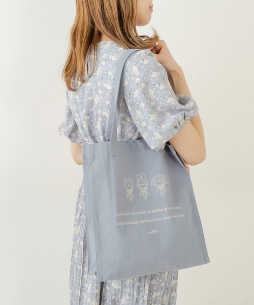 OLIVE des OLIVE（オリーブデオリーブ）の「olive×asukaカラフルトート（トートバッグ・レディース・ラベンダー/イエロー/オレンジ/ブラック/ピンク/レッド/サックスブルー/アイボリー/ミント・FREE）」の5枚目の写真