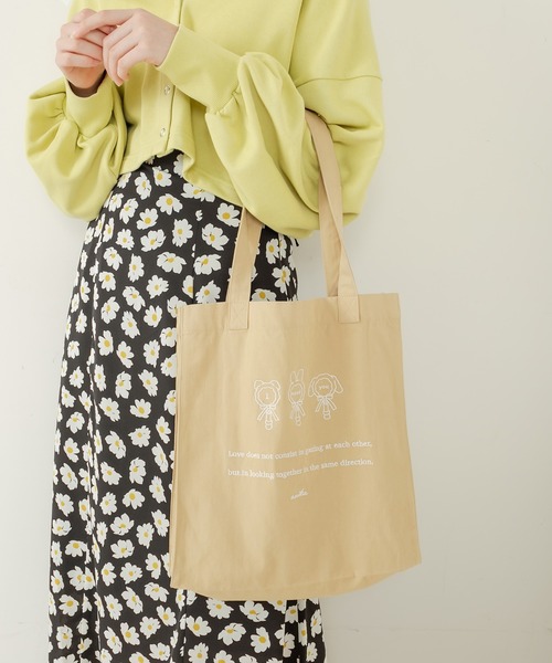 OLIVE des OLIVE（オリーブデオリーブ）の「olive×asukaカラフルトート（トートバッグ・レディース・ラベンダー/イエロー/オレンジ/ブラック/ピンク/レッド/サックスブルー/アイボリー/ミント・FREE）」の7枚目の写真