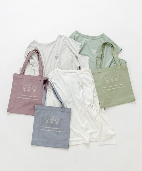 OLIVE des OLIVE（オリーブデオリーブ）の「olive×asukaカラフルトート（トートバッグ・レディース・ラベンダー/イエロー/オレンジ/ブラック/ピンク/レッド/サックスブルー/アイボリー/ミント・FREE）」の12枚目の写真