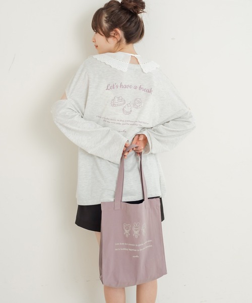 OLIVE des OLIVE（オリーブデオリーブ）の「olive×asukaカラフルトート（トートバッグ・レディース・ラベンダー/イエロー/オレンジ/ブラック/ピンク/レッド/サックスブルー/アイボリー/ミント・FREE）」の19枚目の写真