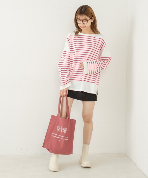 OLIVE des OLIVE（オリーブデオリーブ）の「olive×asukaカラフルトート（トートバッグ・レディース・ラベンダー/イエロー/オレンジ/ブラック/ピンク/レッド/サックスブルー/アイボリー/ミント・FREE）」の13枚目の写真