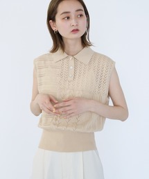 CLEIO | 【CLEIO】パッチワークポロニット(ニット/セーター)