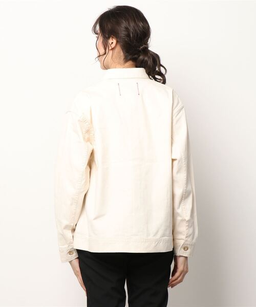 PARROTT CANVAS(パロットキャンバス)の「PARROTT CANVAS/パロットキャンバス ウィルミントンツールジャケット(カバーオール・レディース・ネイビー/キナリ/グリーン/モカ/イエロー/ブルー・S/M/L)」の8枚目の写真