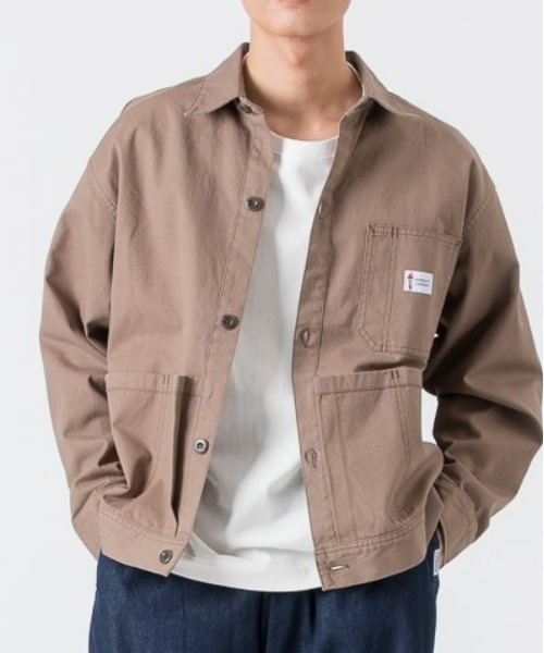 PARROTT CANVAS(パロットキャンバス)の「PARROTT CANVAS/パロットキャンバス ウィルミントンツールジャケット(カバーオール・レディース・ネイビー/キナリ/グリーン/モカ/イエロー/ブルー・S/M/L)」の3枚目の写真