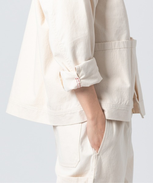 PARROTT CANVAS(パロットキャンバス)の「PARROTT CANVAS/パロットキャンバス ウィルミントンツールジャケット(カバーオール・レディース・ネイビー/キナリ/グリーン/モカ/イエロー/ブルー・S/M/L)」の17枚目の写真