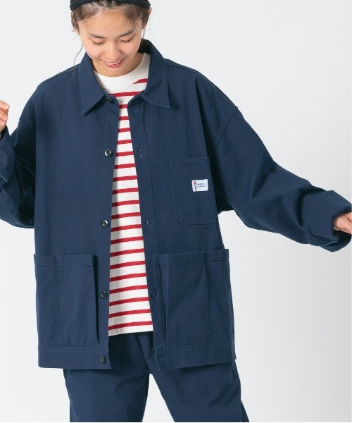 PARROTT CANVAS(パロットキャンバス)の「PARROTT CANVAS/パロットキャンバス ウィルミントンツールジャケット(カバーオール・レディース・ネイビー/キナリ/グリーン/モカ/イエロー/ブルー・S/M/L)」の18枚目の写真
