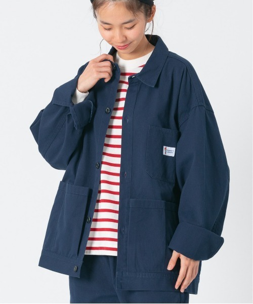 PARROTT CANVAS(パロットキャンバス)の「PARROTT CANVAS/パロットキャンバス ウィルミントンツールジャケット(カバーオール・レディース・ネイビー/キナリ/グリーン/モカ/イエロー/ブルー・S/M/L)」の19枚目の写真