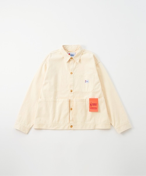 PARROTT CANVAS(パロットキャンバス)の「PARROTT CANVAS/パロットキャンバス ウィルミントンツールジャケット(カバーオール・レディース・ネイビー/キナリ/グリーン/モカ/イエロー/ブルー・S/M/L)」の21枚目の写真