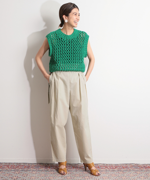 IENA LA BOUCLE(イエナラブークル)の「IENA LA BOUCLE ウェザータックペグトップパンツ◆(その他パンツ・レディース・ナチュラル/ブルー/カーキ・40/34/36/38)」の4枚目の写真