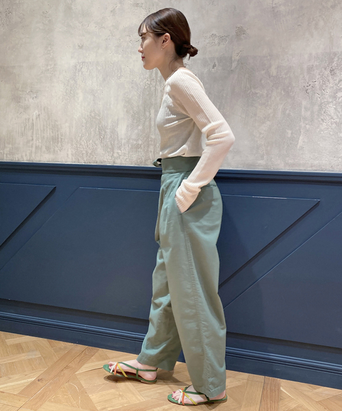 セール】IENA LA BOUCLE ウェザータックペグトップパンツ