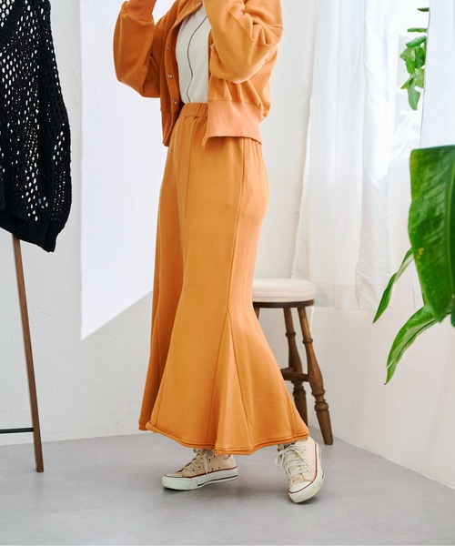 CPCM（シーピーシーエム）の「裏毛ハギマーメイドスカート（スカート・レディース・オレンジ/グレー/ブルー/グリーン・FREE）」の11枚目の写真