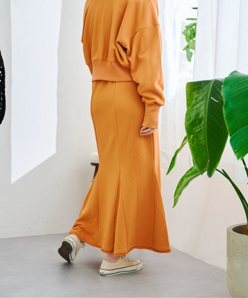 CPCM（シーピーシーエム）の「裏毛ハギマーメイドスカート（スカート・レディース・オレンジ/グレー/ブルー/グリーン・FREE）」の12枚目の写真