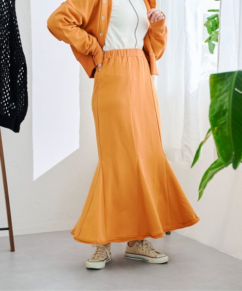 CPCM（シーピーシーエム）の「裏毛ハギマーメイドスカート（スカート・レディース・オレンジ/グレー/ブルー/グリーン・FREE）」の15枚目の写真