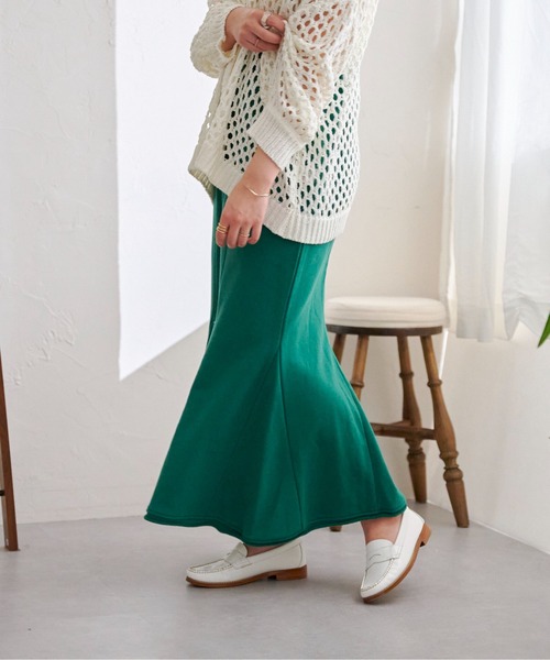 CPCM（シーピーシーエム）の「裏毛ハギマーメイドスカート（スカート・レディース・オレンジ/グレー/ブルー/グリーン・FREE）」の21枚目の写真