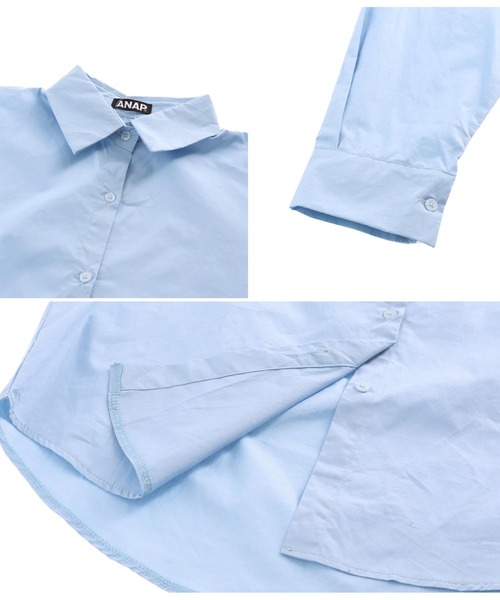 ANAP（アナップ）の「オーバーサイズシンプルシャツ（シャツ/ブラウス・レディース・ホワイト/ベージュ/イエロー/ブルー・FREE）」の16枚目の写真