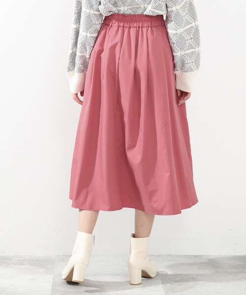 DRESKIP（ドレスキップ）の「◆タックギャザースカート（スカート・レディース・ブラック/レモンイエロー/ベージュ/ピンク系・02/03/04）」の7枚目の写真