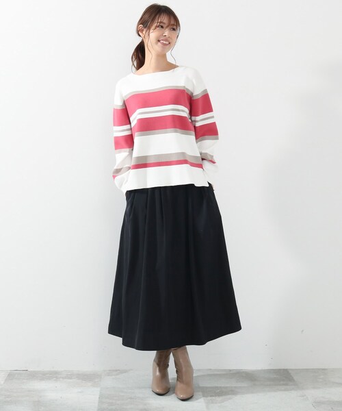 DRESKIP（ドレスキップ）の「◆タックギャザースカート（スカート・レディース・ブラック/レモンイエロー/ベージュ/ピンク系・02/03/04）」の12枚目の写真