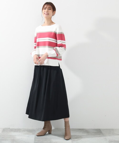 DRESKIP（ドレスキップ）の「◆タックギャザースカート（スカート・レディース・ブラック/レモンイエロー/ベージュ/ピンク系・02/03/04）」の13枚目の写真