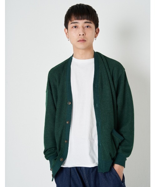 JACKROSE（ジャックローズ）の「JE・ニット変り網ルーズカーディガン（カーディガン/ボレロ・メンズ・パープル/サックスブルー/グリーン/チャコール・M/L）」の3枚目の写真