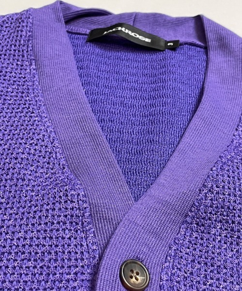 JACKROSE（ジャックローズ）の「JE・ニット変り網ルーズカーディガン（カーディガン/ボレロ・メンズ・パープル/サックスブルー/グリーン/チャコール・M/L）」の9枚目の写真