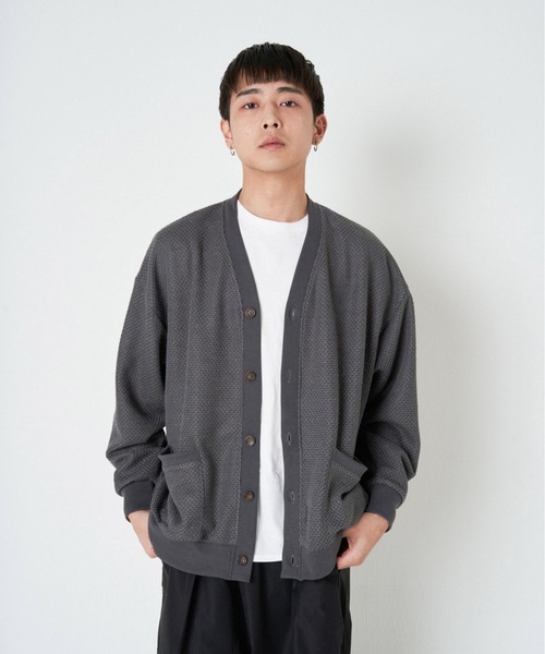 JACKROSE（ジャックローズ）の「JE・ニット変り網ルーズカーディガン（カーディガン/ボレロ・メンズ・パープル/サックスブルー/グリーン/チャコール・M/L）」の16枚目の写真
