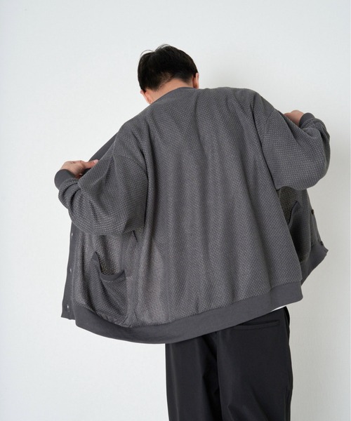 JACKROSE（ジャックローズ）の「JE・ニット変り網ルーズカーディガン（カーディガン/ボレロ・メンズ・パープル/サックスブルー/グリーン/チャコール・M/L）」の18枚目の写真