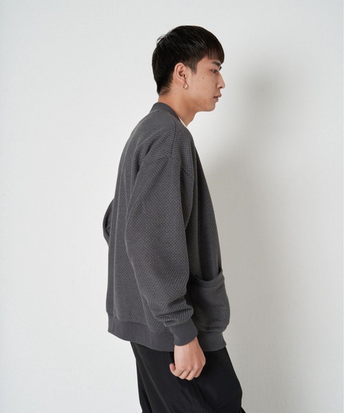 JACKROSE（ジャックローズ）の「JE・ニット変り網ルーズカーディガン（カーディガン/ボレロ・メンズ・パープル/サックスブルー/グリーン/チャコール・M/L）」の17枚目の写真