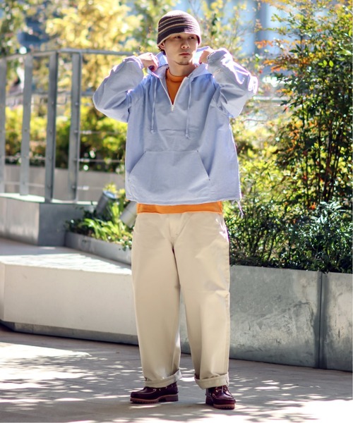 JOINT WORKS（ジョイントワークス）の「【SMITH'S AMERICAN/スミスアメリカン】 ANORAK パーカー（ブルゾン・メンズ・サックスブルー/イエロー・MEDIUM/LARGE）」の4枚目の写真