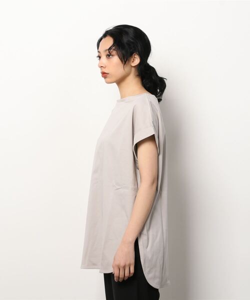 TIGORA(ティゴラ)の「ティゴラ TIGORA SMARTシルケットコットン半袖Tシャツ(Tシャツ/カットソー・レディース・ライトベージュ/ホワイト/ライトグリーン/ブラック・L/S/M/XL)」の5枚目の写真