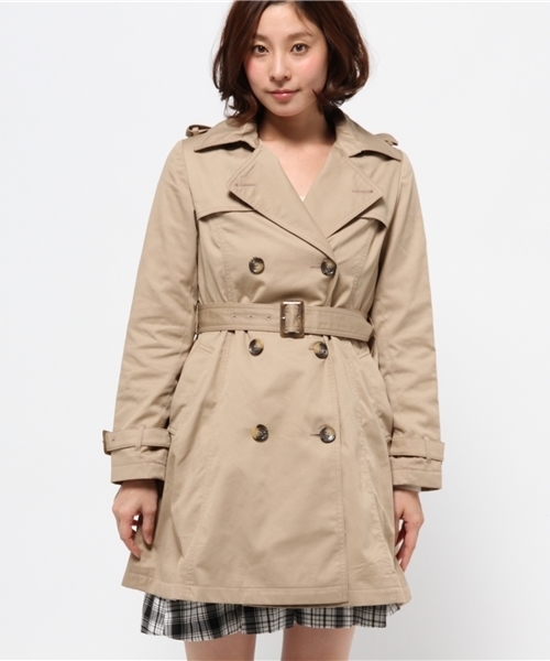 one after another NICE CLAUP（ワンアフターアナザーナイスクラップ）の「【 non-no5月号掲載 ナイスクラップ】トレンチコート（トレンチコート・レディース・ライトベージュ/ベージュ/ネイビー・MEDIUM/LARGE）」の14枚目の写真