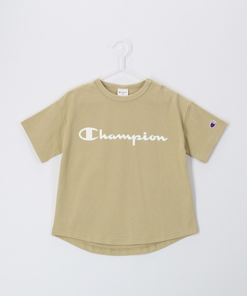 Champion(チャンピオン)の「【KIDS】【Champion/チャンピオン】UNISEXオーバーサイズTシャツ(Tシャツ/カットソー・キッズ・ブラック/ベージュ/オフホワイト・130/120/140)」の3枚目の写真