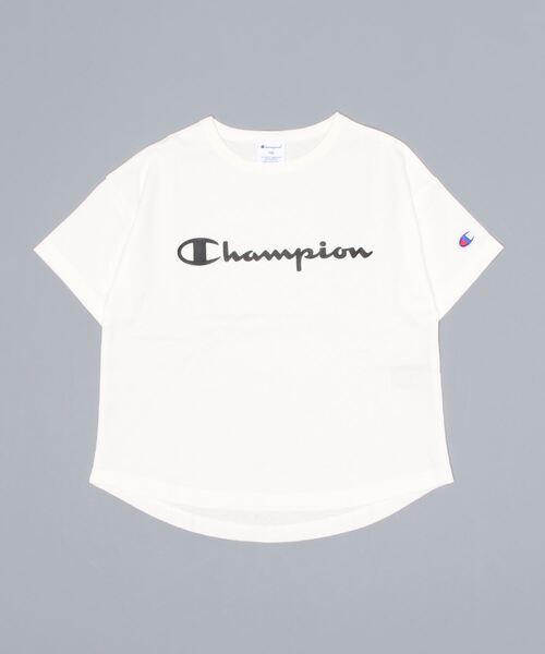Champion(チャンピオン)の「【KIDS】【Champion/チャンピオン】UNISEXオーバーサイズTシャツ(Tシャツ/カットソー・キッズ・ブラック/ベージュ/オフホワイト・130/120/140)」の14枚目の写真