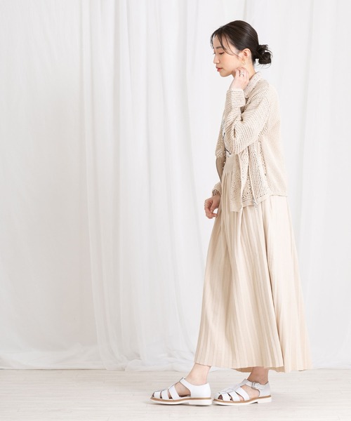 Boutique Ordinary（ブティークオーディナリー）の「ニットプリーツキャミワンピース（ワンピース・レディース・オフホワイト・FREE）」の8枚目の写真