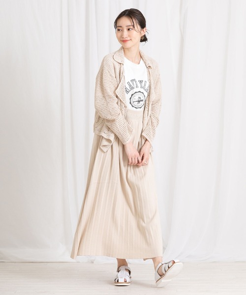 Boutique Ordinary（ブティークオーディナリー）の「ニットプリーツキャミワンピース（ワンピース・レディース・オフホワイト・FREE）」の12枚目の写真