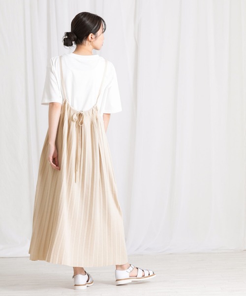 Boutique Ordinary（ブティークオーディナリー）の「ニットプリーツキャミワンピース（ワンピース・レディース・オフホワイト・FREE）」の19枚目の写真