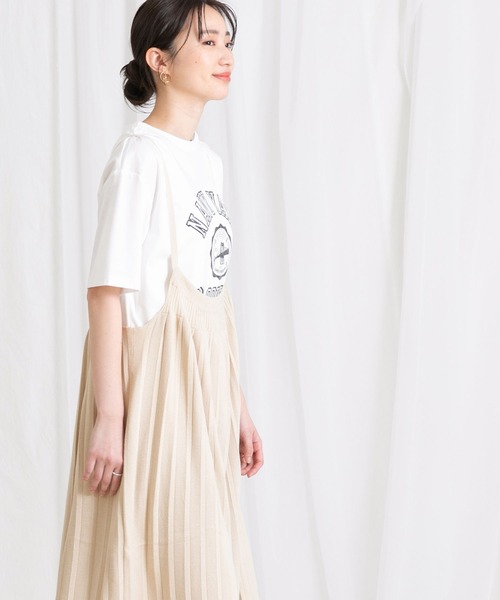 Boutique Ordinary（ブティークオーディナリー）の「ニットプリーツキャミワンピース（ワンピース・レディース・オフホワイト・FREE）」の5枚目の写真