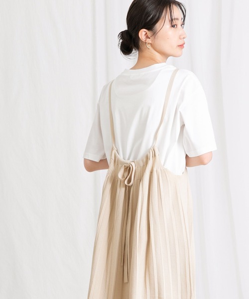 Boutique Ordinary（ブティークオーディナリー）の「ニットプリーツキャミワンピース（ワンピース・レディース・オフホワイト・FREE）」の11枚目の写真