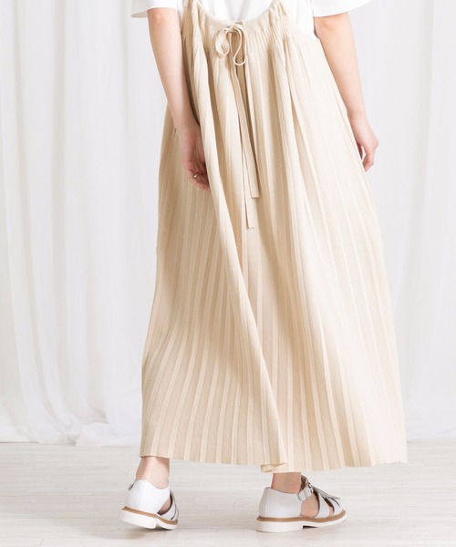 Boutique Ordinary（ブティークオーディナリー）の「ニットプリーツキャミワンピース（ワンピース・レディース・オフホワイト・FREE）」の14枚目の写真