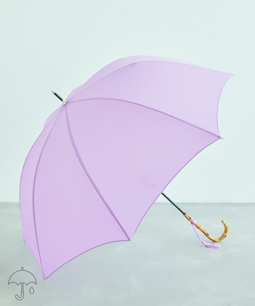 ROPE'（ロペ）の「バンブーハンドルアンブレラ 長傘（長傘・レディース・ベージュ/ミント/ダークパープル/ダークラベンダー/ピンク系その他2/オレンジ系その他・FREE）」の3枚目の写真