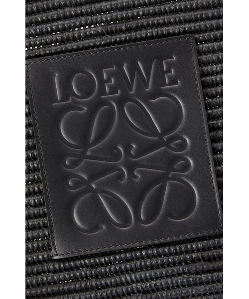 LOEWE（ロエベ）の「スクエア バスケットバッグ スモール (ラフィア＆カーフ)（かごバッグ・レディース・ブラック×ブラック・ONE SIZE）」の5枚目の写真