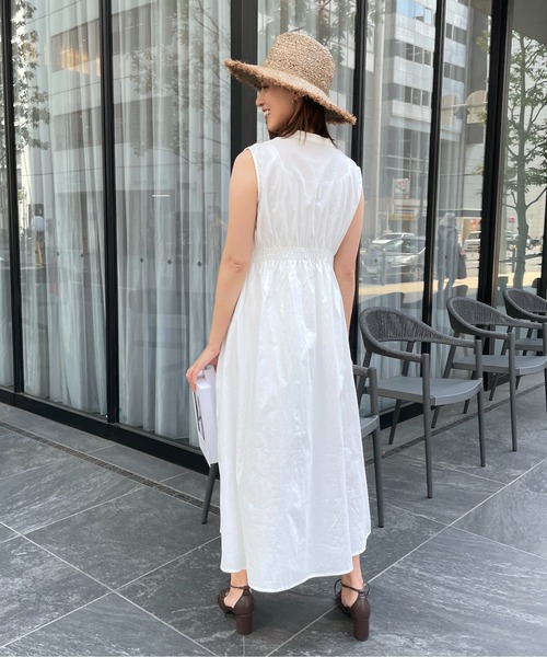 StyleSea（スタイルシー）の「コットンブロードシャーリングワンピース（ワンピース・レディース・ホワイト/ブラック/オレンジ/ブルー・MEDIUM）」の9枚目の写真