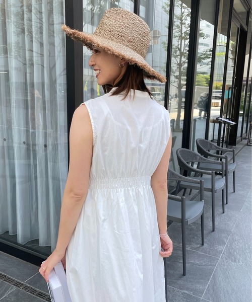 StyleSea（スタイルシー）の「コットンブロードシャーリングワンピース（ワンピース・レディース・ホワイト/ブラック/オレンジ/ブルー・MEDIUM）」の12枚目の写真