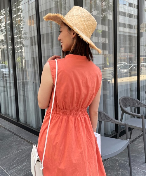 StyleSea（スタイルシー）の「コットンブロードシャーリングワンピース（ワンピース・レディース・ホワイト/ブラック/オレンジ/ブルー・MEDIUM）」の21枚目の写真