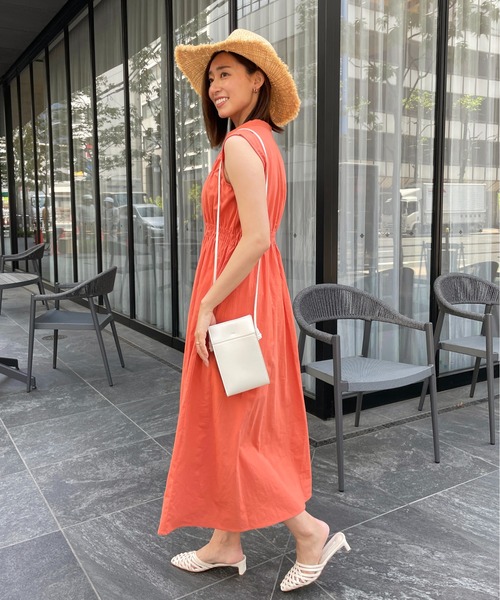 StyleSea（スタイルシー）の「コットンブロードシャーリングワンピース（ワンピース・レディース・ホワイト/ブラック/オレンジ/ブルー・MEDIUM）」の17枚目の写真